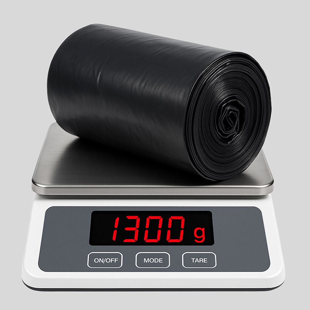 Mulpex Jumbo Boy Siyah Çöp Torbası 80x110 cm – 1 Rulo (1300 g ±%2) Dayanıklı ve Kalın, Ağır Hizmet Geri Dönüşüm