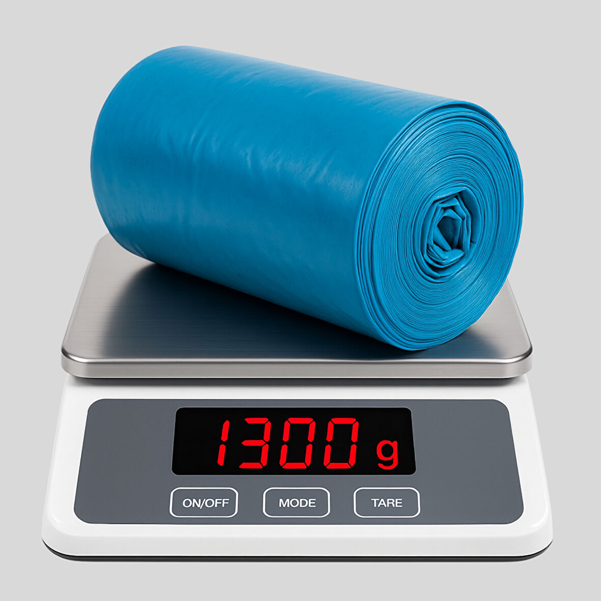 Mulpex Jumbo Boy Mavi Çöp Torbası 80x110 cm – 1 Rulo (1300 g ±%2) Dayanıklı ve Kalın, Ağır Hizmet Geri Dönüşüm