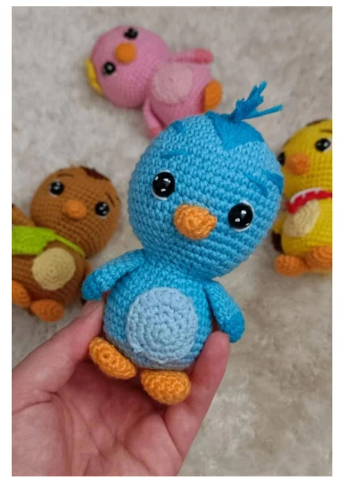 Katuri oyuncak mavi sülün bebek kuş oyuncak katuriler