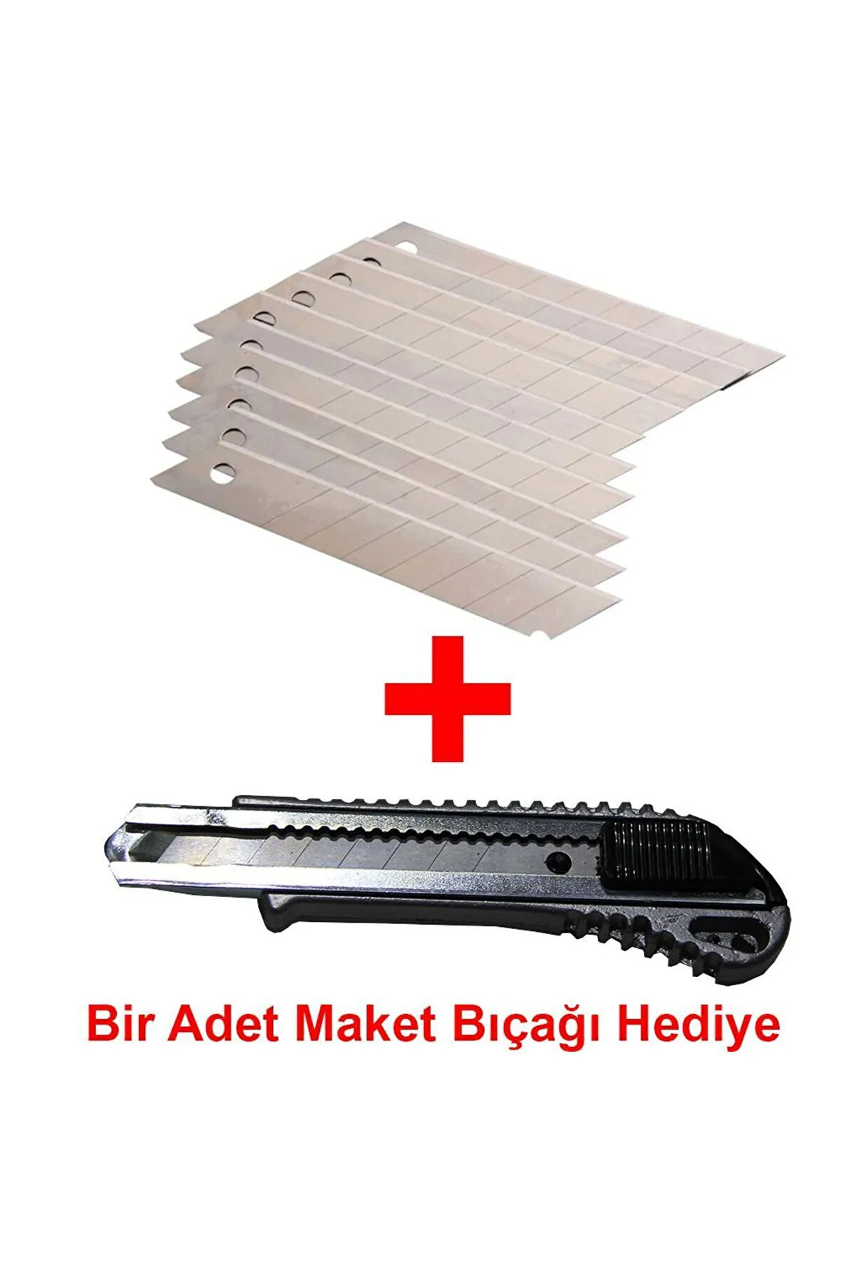 10'Lu Maket Bıçağı Ucu + Alüminyum Maket Bıçağı