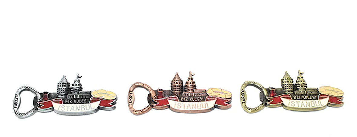 Metal İstanbul Temalı Yöresel Magnet Açacak Model 3