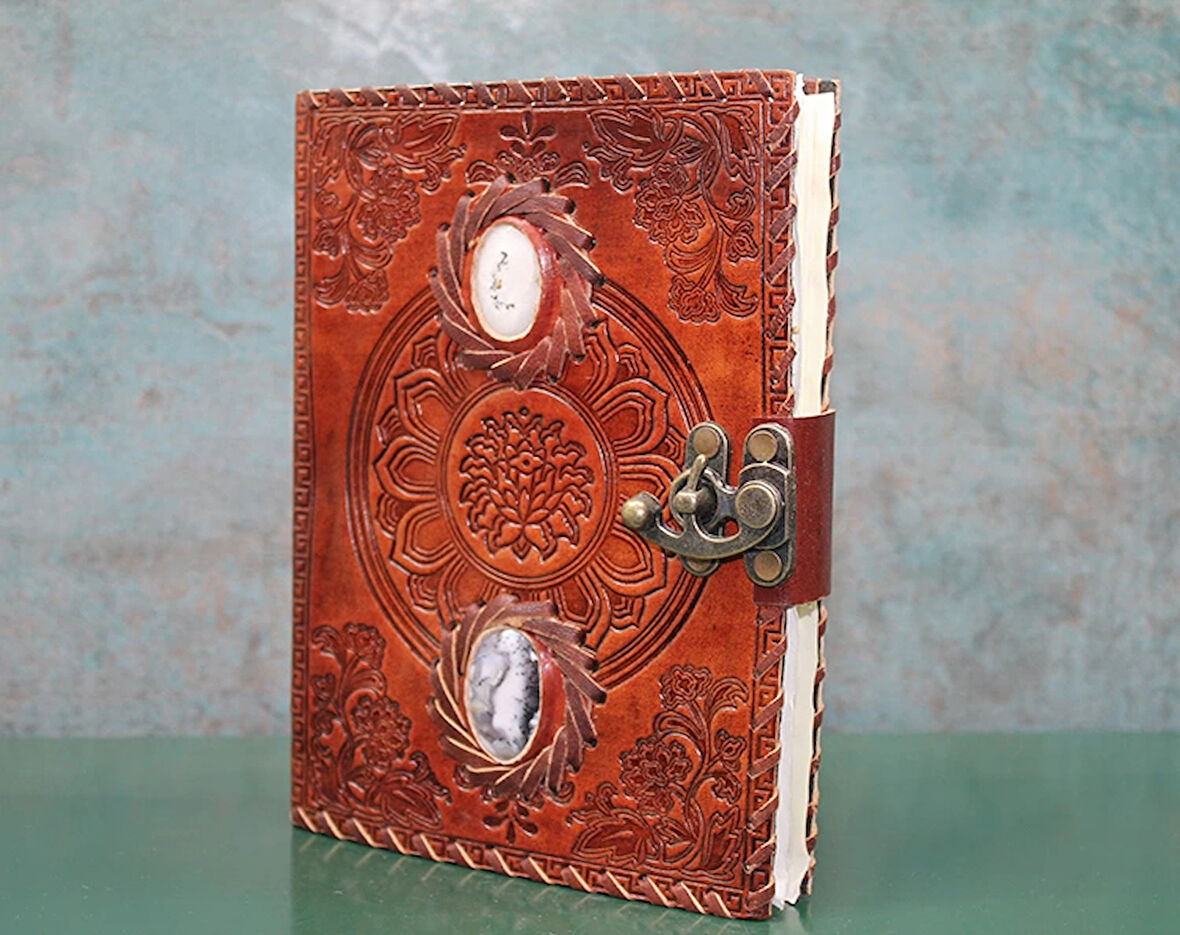 Taşlı Deri Defter Model 9