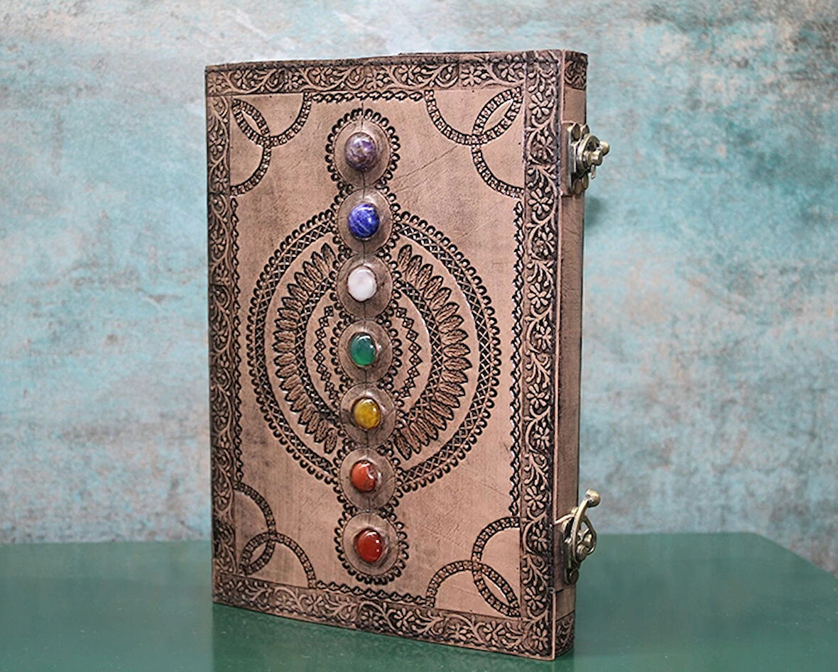 Taşlı Deri Defter Model 13