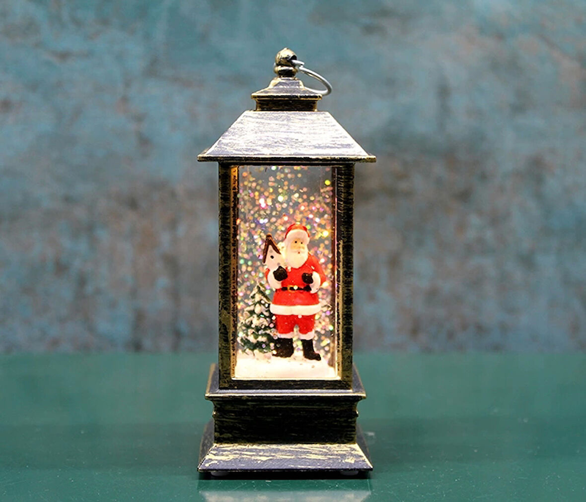 Noel Babalı Işıklı Kar Küresi