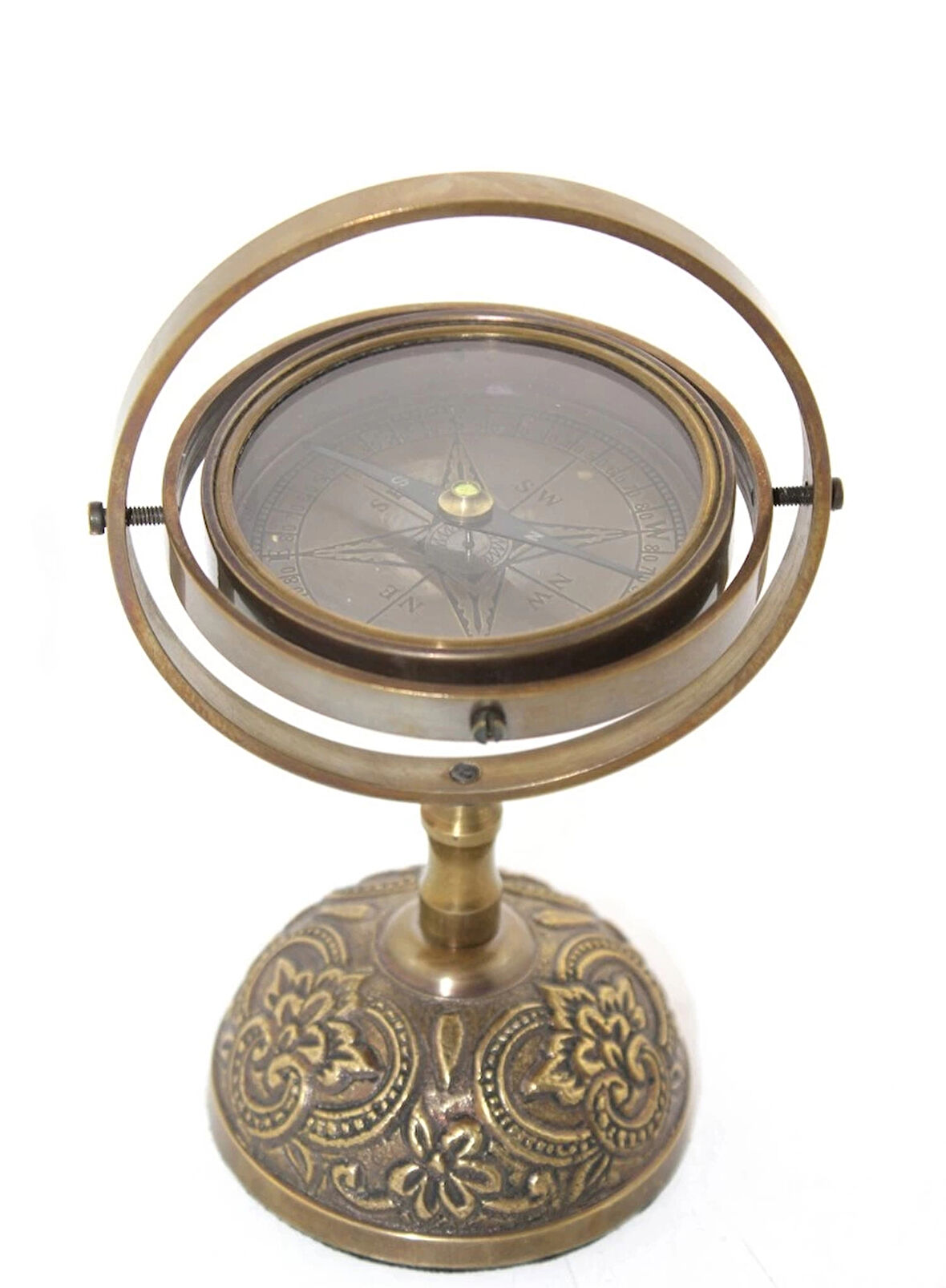 Pirinç Masa Üstü Pusula Model 3