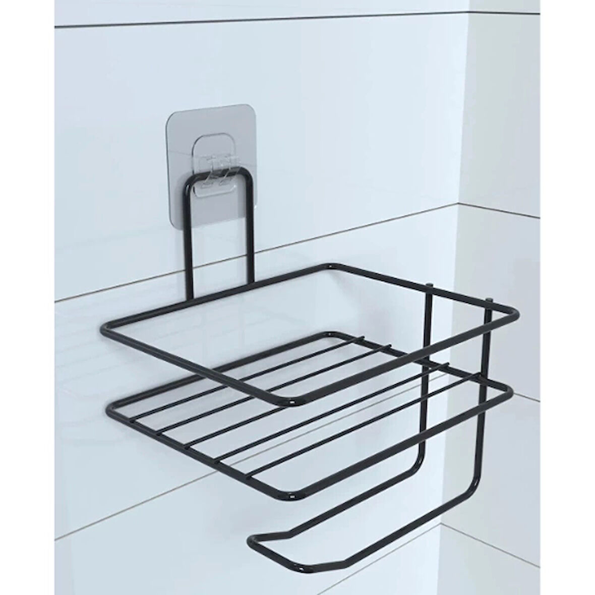 Pratik Yapışkanlı Metal Tuvalet Kağıdı Tutucu