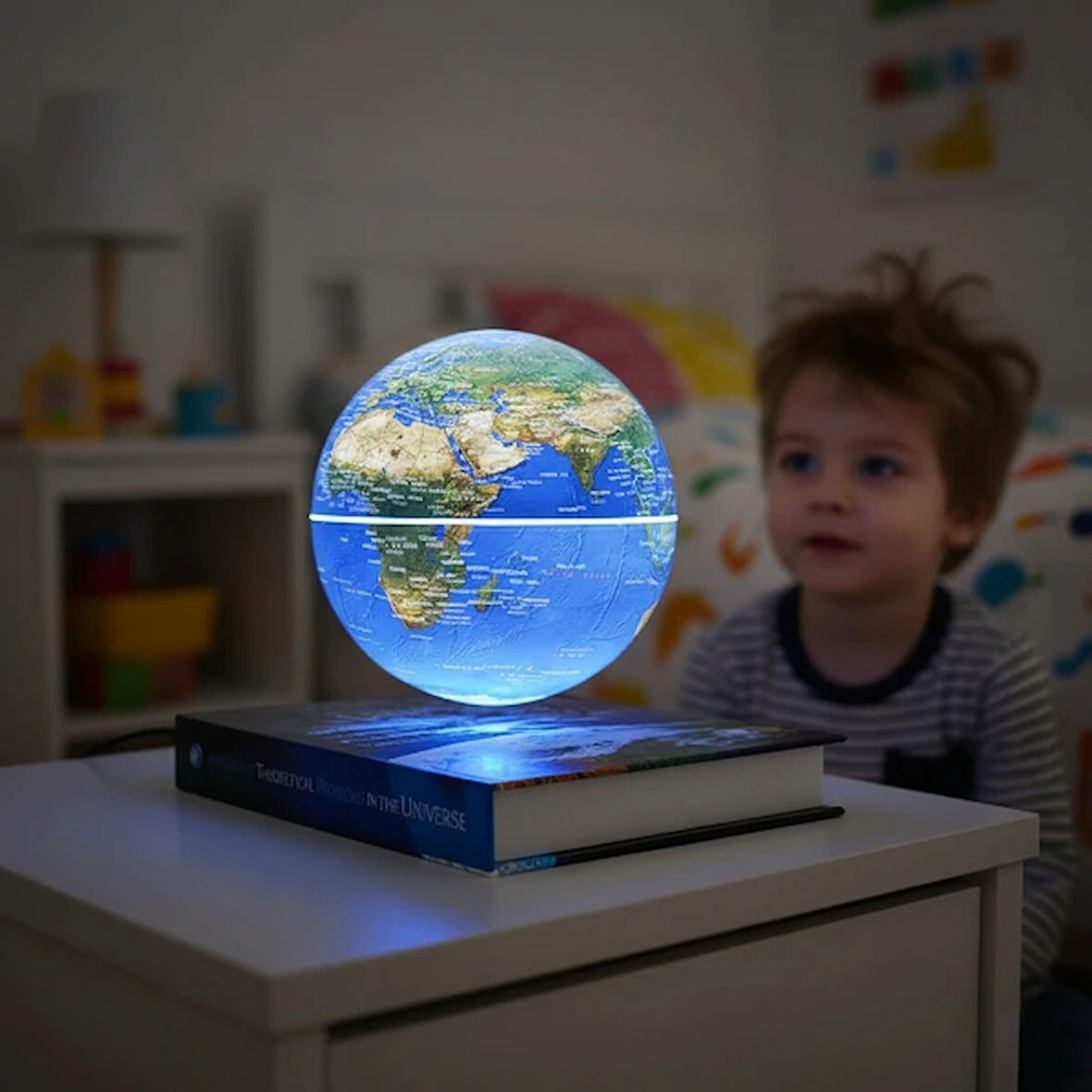 Kitap Şeklinde Manyetik Dönen Işıklı Dünya Küre