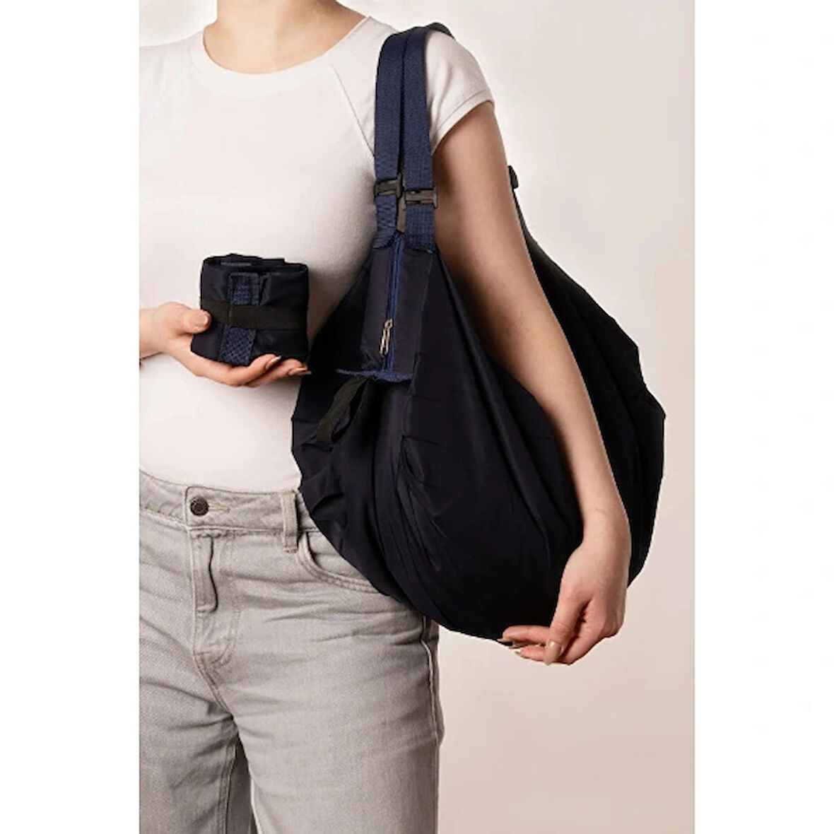 Lacivert Katlanabilir Seyahat Çantası