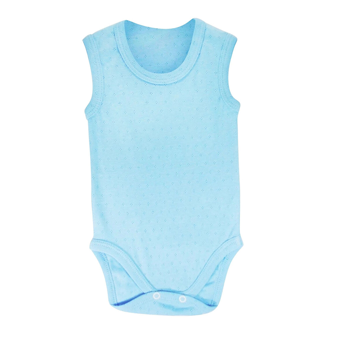 Sema Baby Jakarlı Askılı Badi (Body) - Mavi 12-18 Ay