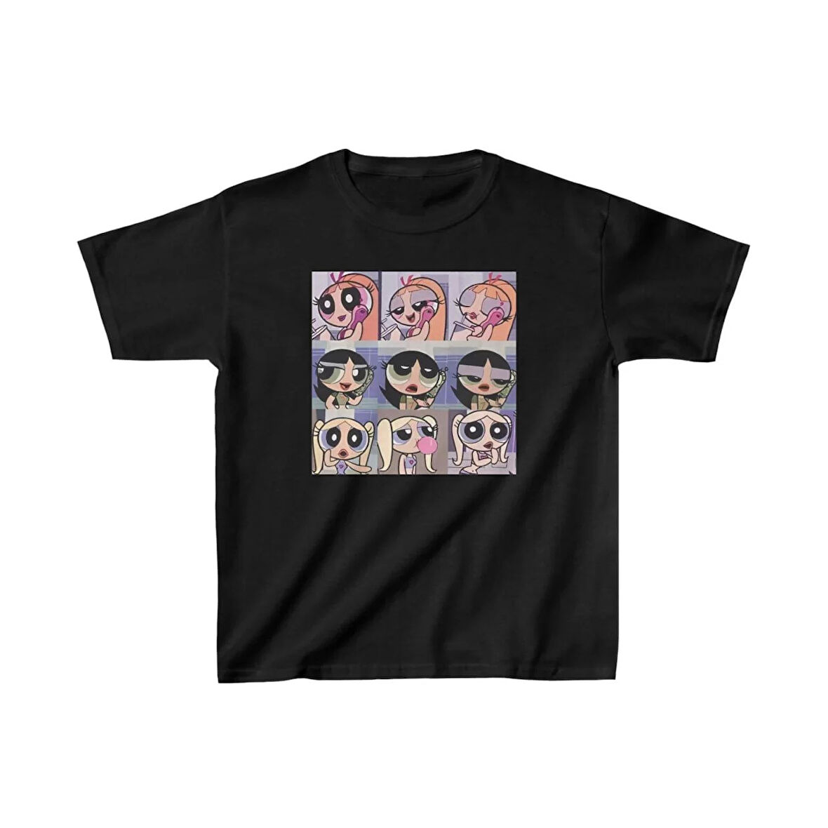 Çocuk Unisex Baskılı T-Shirt - Siyah