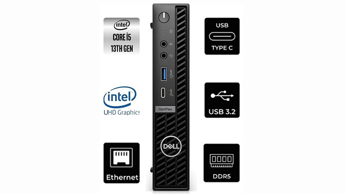 Dell Optiplex 7010 MFF Plus i5-13500T N004O7010MFFPUBU -011 64GB 512GB  FreeDos Mini Pc
