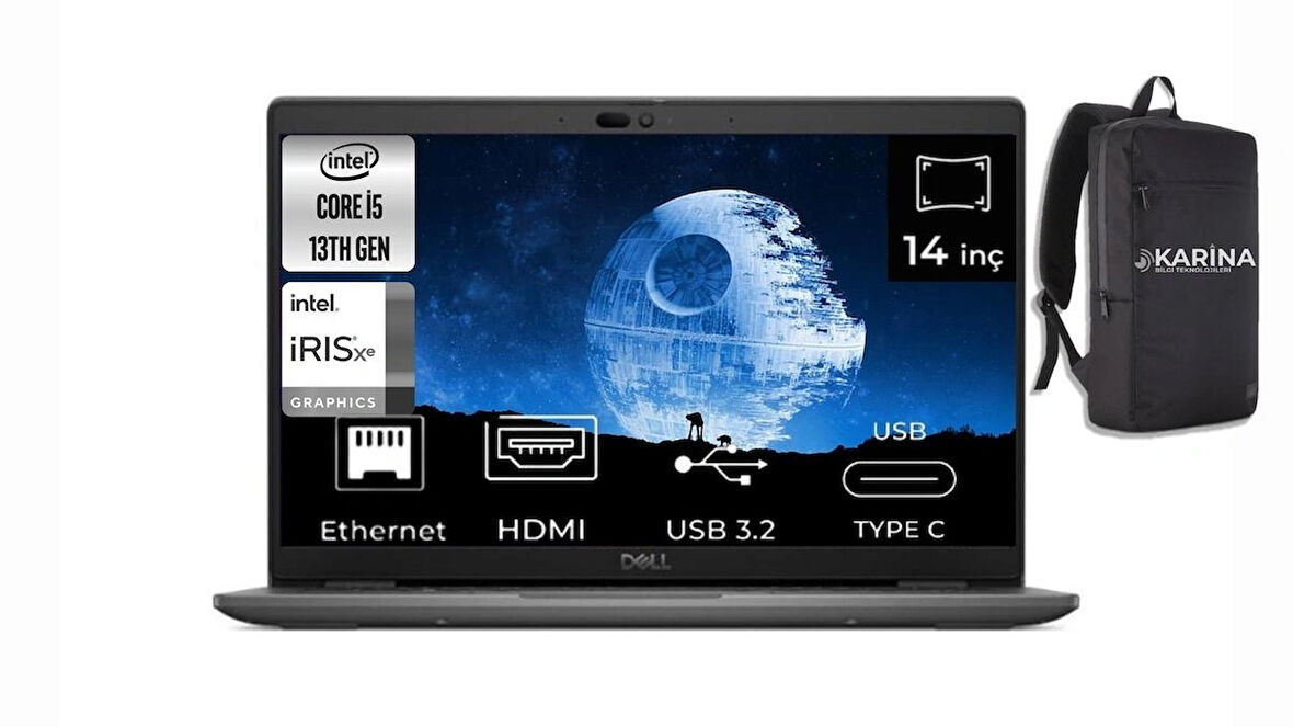 Dell Latitude 3440 I5-1335U N010L344014EMEA-038 32GB 512GB Intel Iris Xe Graphics W11Pro 14 Fhd Dizüstü Bilgisayar 