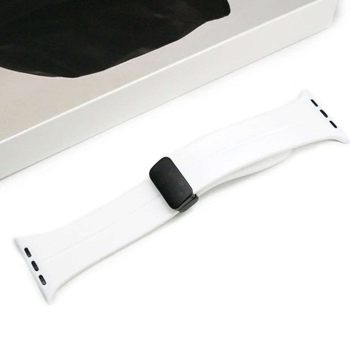 Ally Apple Uyumlu Watch 7-8 41mm 6-5-4 40mm Manyetik Uçlu Silikon Kayış Kordon 3-2-1 38m