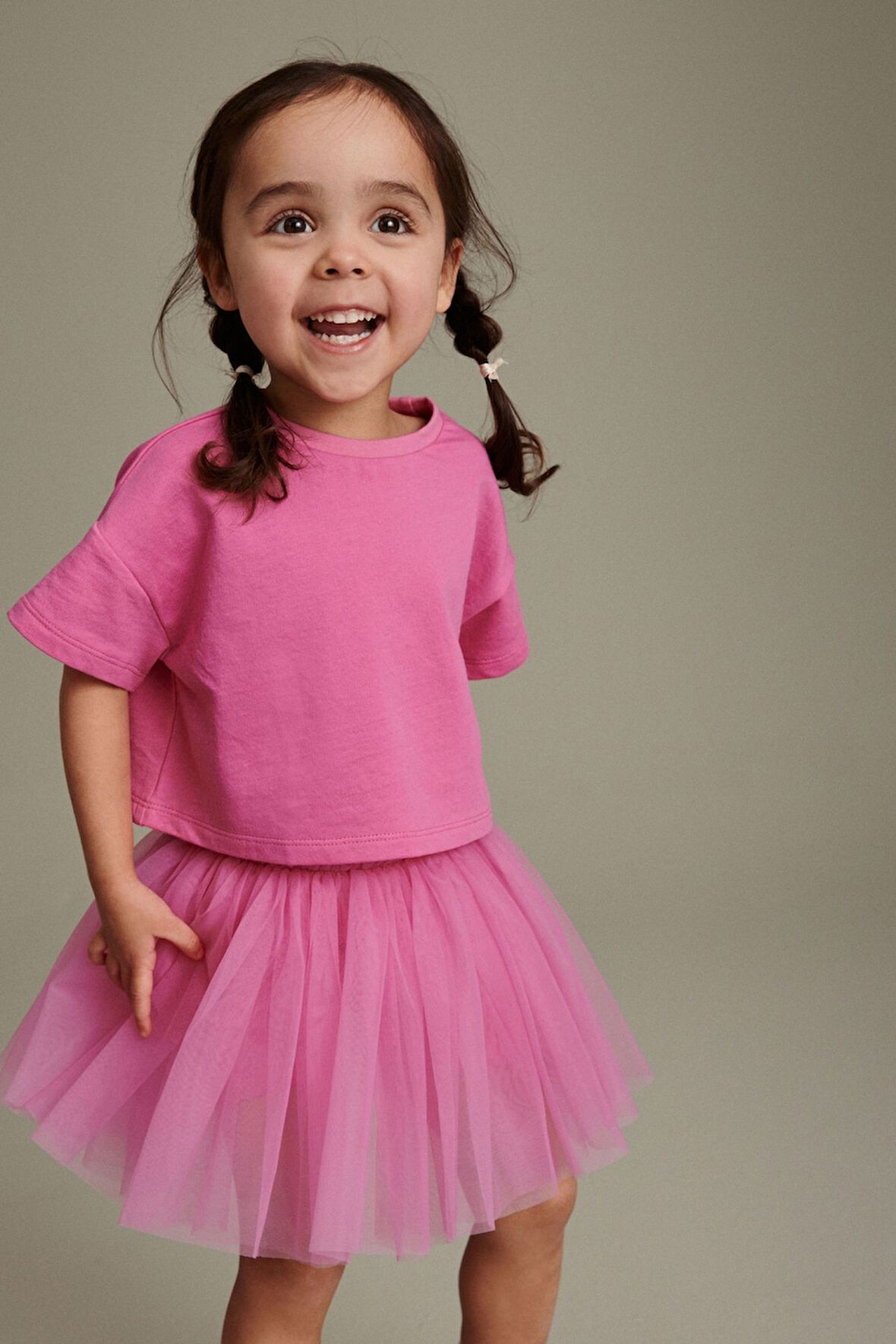 Next Baby Pamuklu Pembe Tshirt Tütü Etek Alt Üst Takım