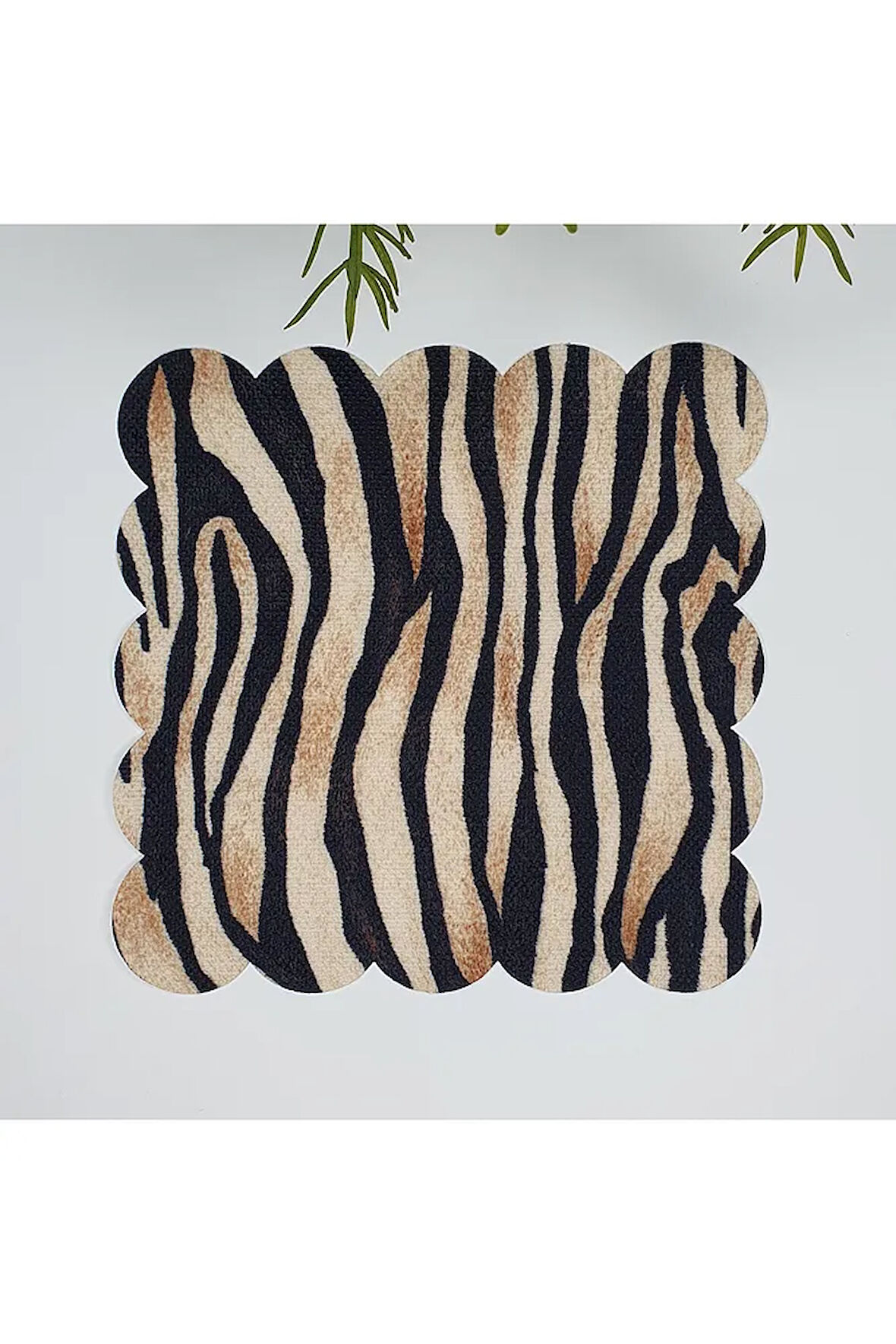 Zebra Çizgileri Desenli Lazer Kesim Kumaş Kokteyl Peçetesi 1 Adet