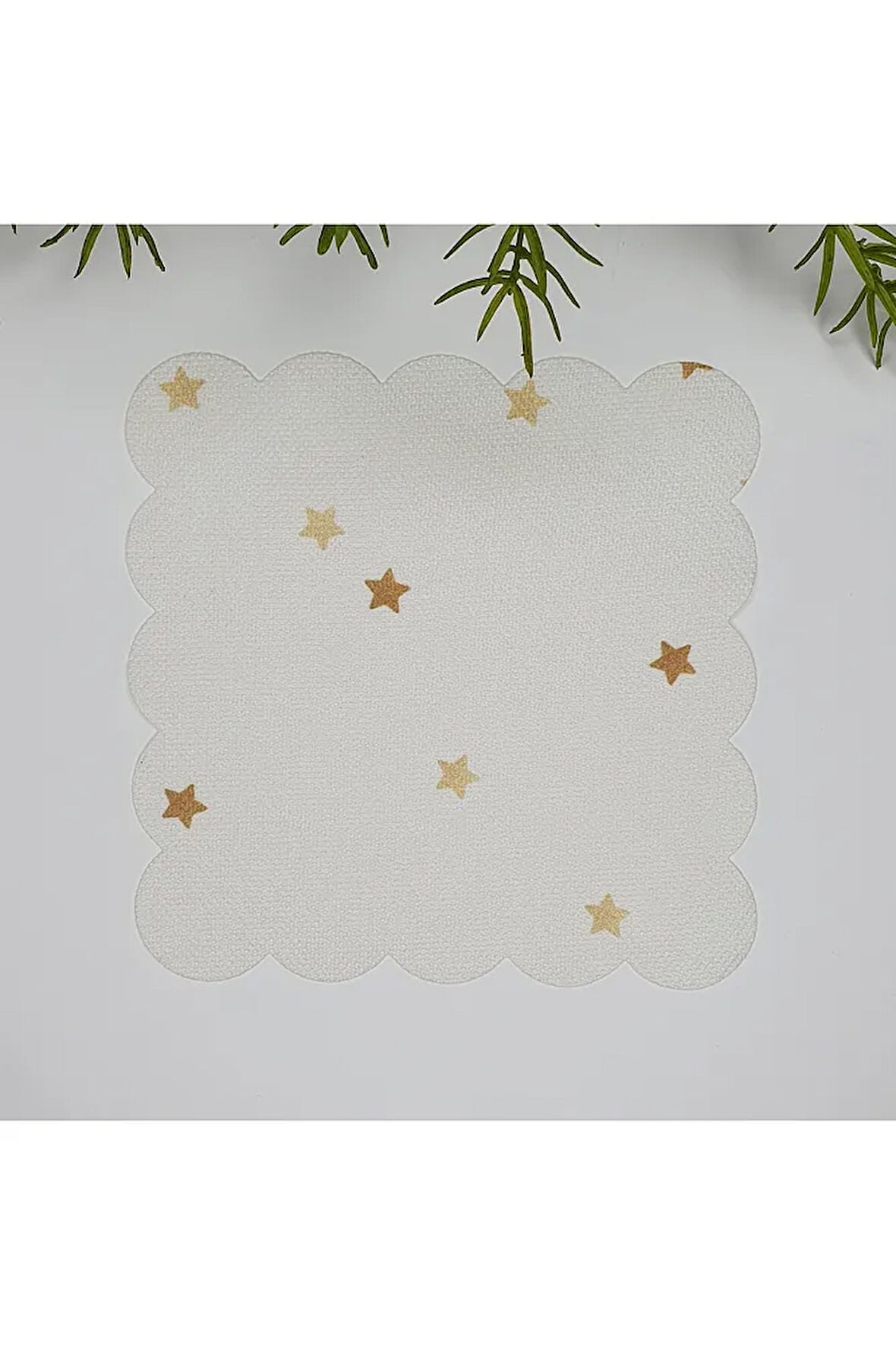 Minimal Yıldız Desenli Yıkanabilir Kumaş Peçete 1 Adet
