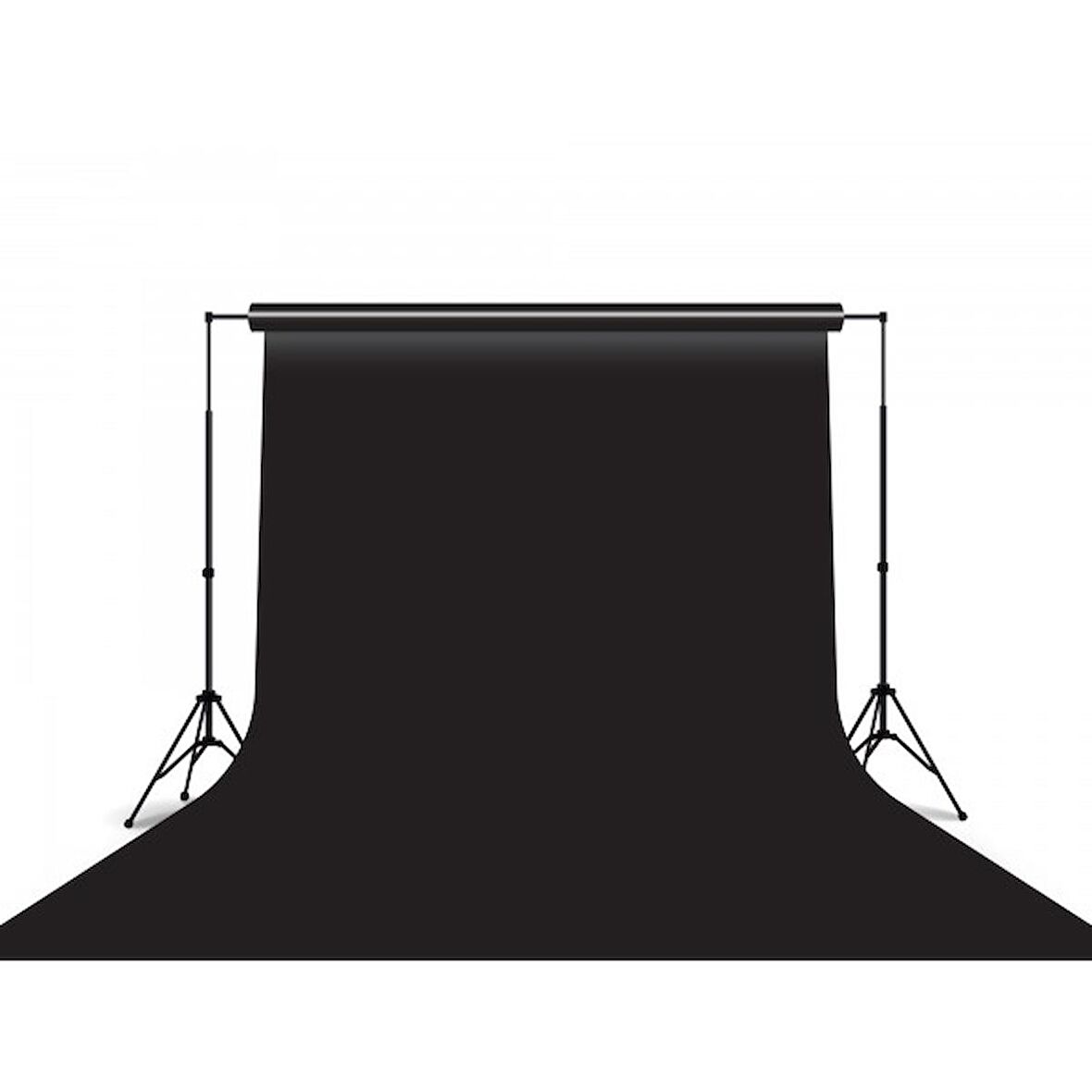 Gdx Seyyar Kağıt Sonsuz Stüdyo Fon Perde (Black/Siyah) 2.70x11 Metre