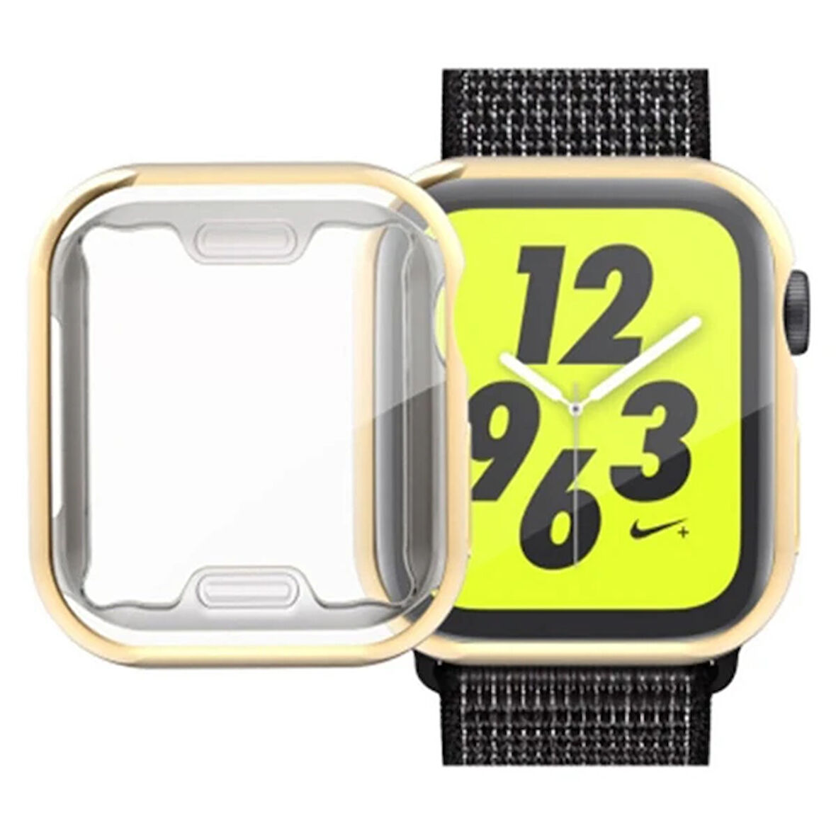 Ally Apple İWatch 40mm 360 Koruma Ultra Slim Silikon Kılıf-(5775)