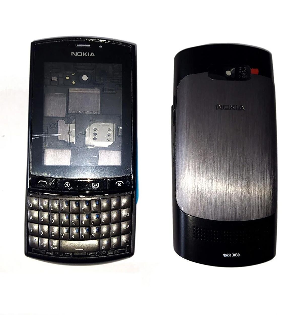 Nokia N303 Kasa Kapak Nokia N303 Siyah Renk Orta Kasa Ön Kapak Arka Kapak Tuş Takımı