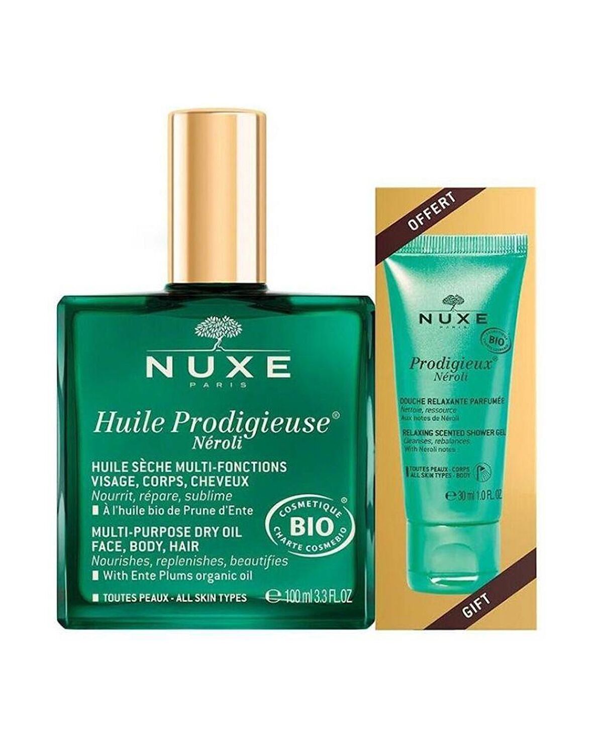 Nuxe Prodigieux Huile Neroli 100ml+ Shower Gel 30ml Set