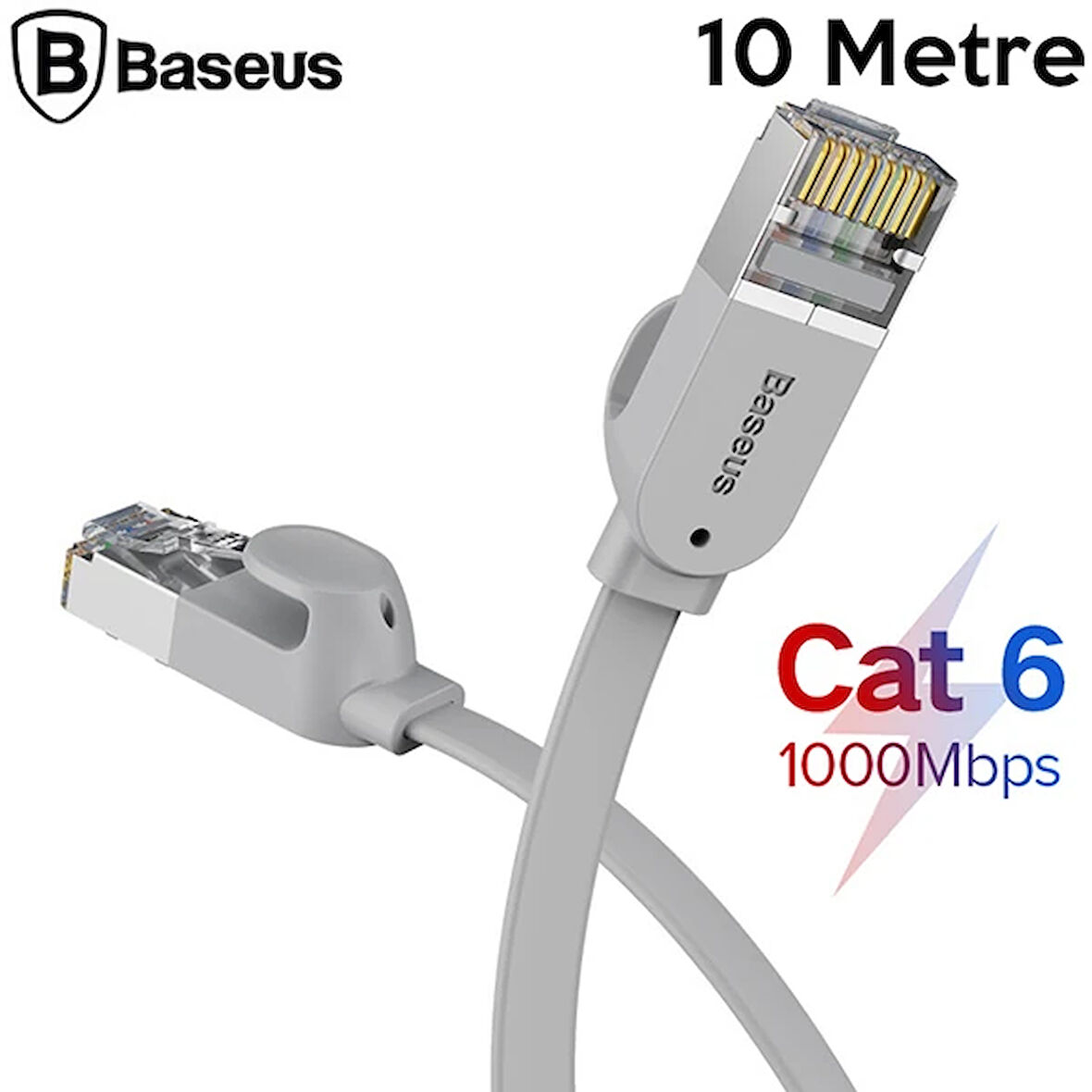 Baseus high Speed Six types of RJ45 Gigabit Ethernet kablosu (round cable)10metre-(5