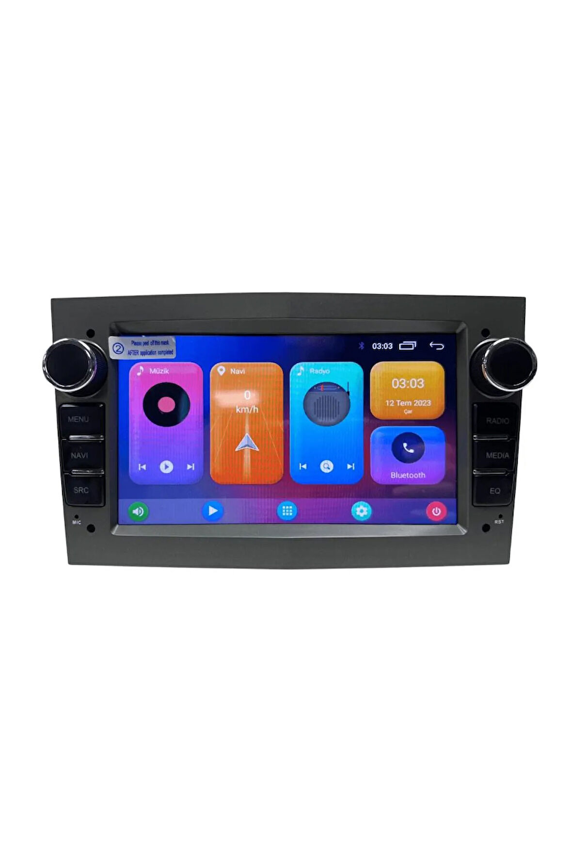 Oto Multimedya Opel Corsa D Silver UNI - TY / 2 GB RAM 32 GB HDD / 7 Inch Ekr. Carplay And. 13 Doubl