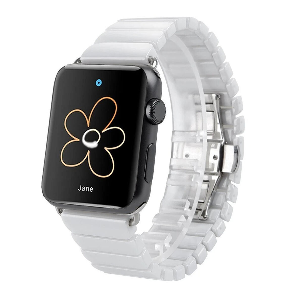 Ally Apple Watch 7-8 45mm 6-5-4 44mm Kordon Kayış Seramik Metal Kordon 3-2-1 42mm-