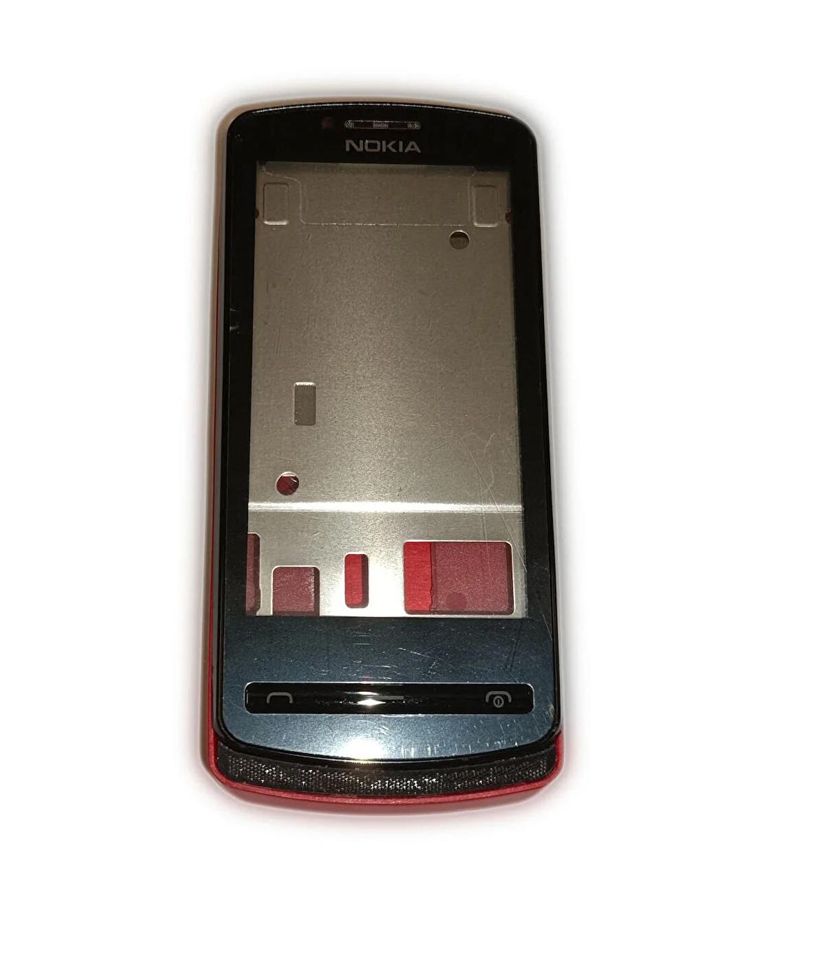Nokia N700 Kasa Kapak Nokia N700 Siyah Kırmızı Renk Orta Kasa Ön Kapak Arka Kapak Tuş Takımı