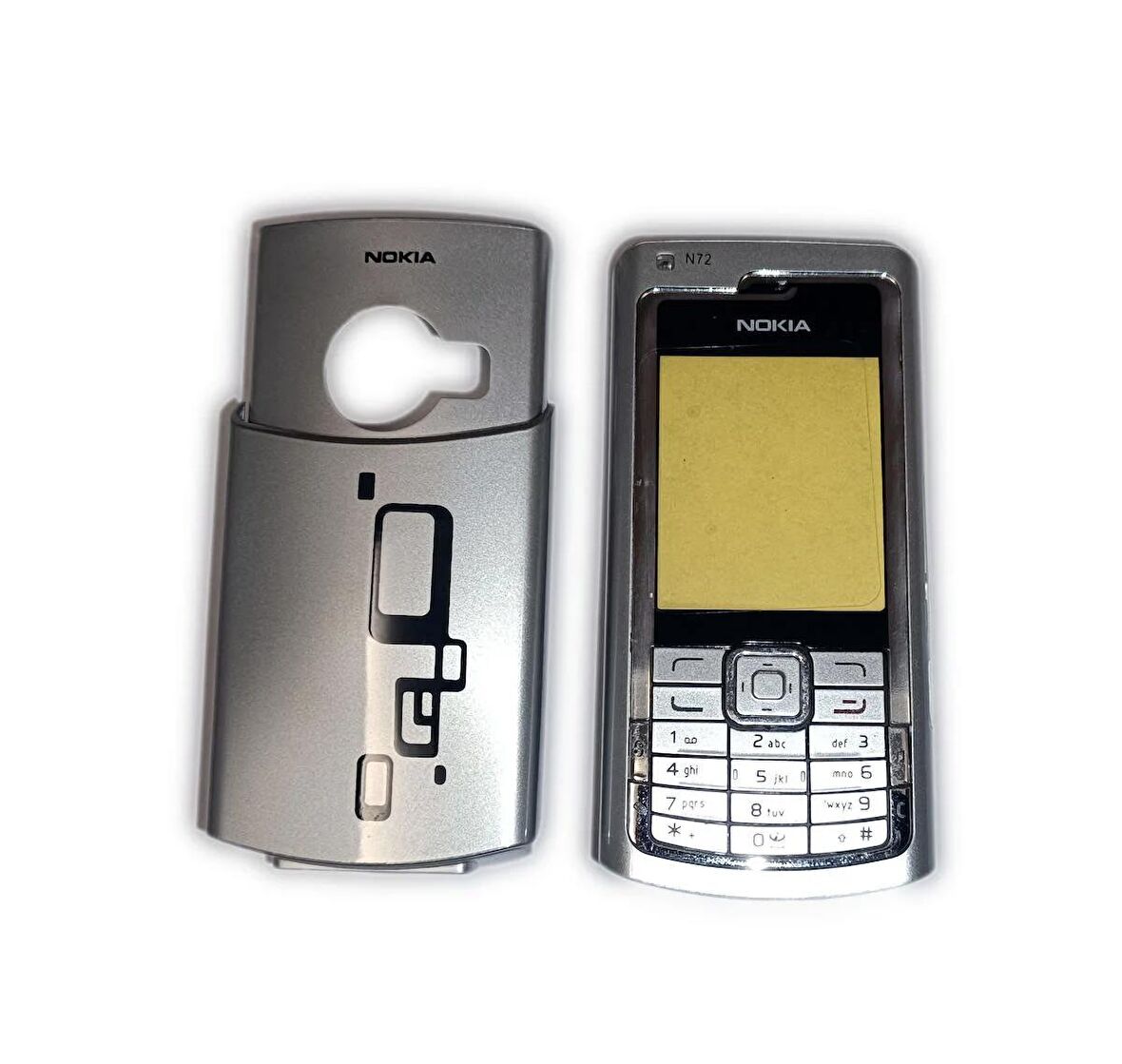 Nokia N72 Kasa Kapak Nokia N72 Gri Renk Orta Kasa Ön Kapak Arka Kapak Tuş Takımı