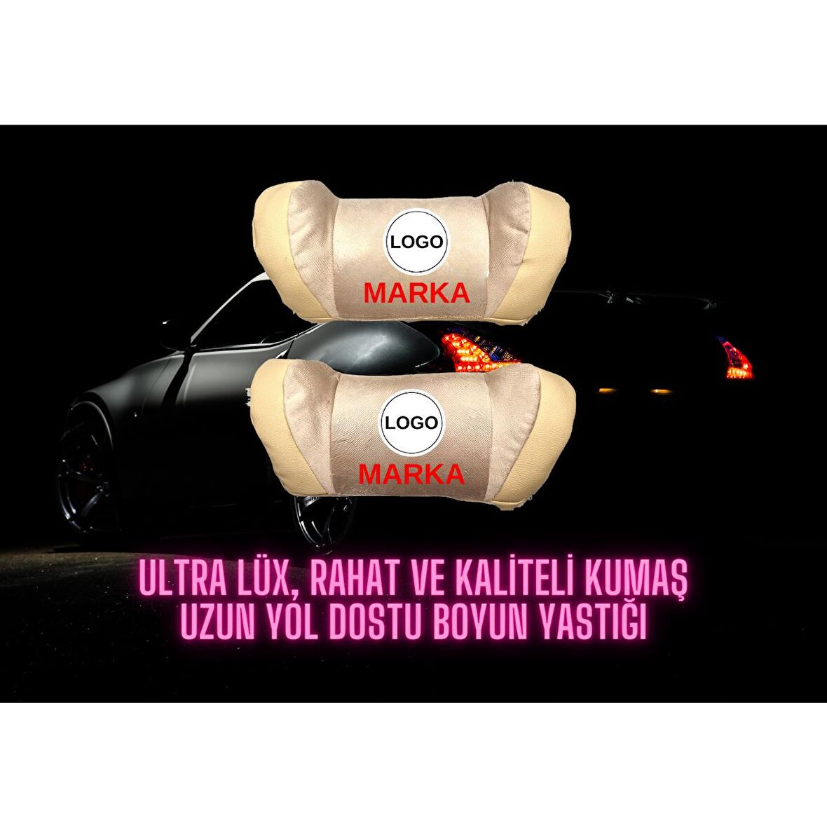 PEUGEOT 107 Özel Seri Boyun Yastığı ve Kemer Ped Seti Bej