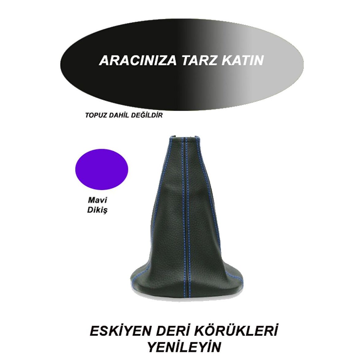 TOYOTA VERSO uyumlu araba,oto,araç vites körüğü mavi dikiş