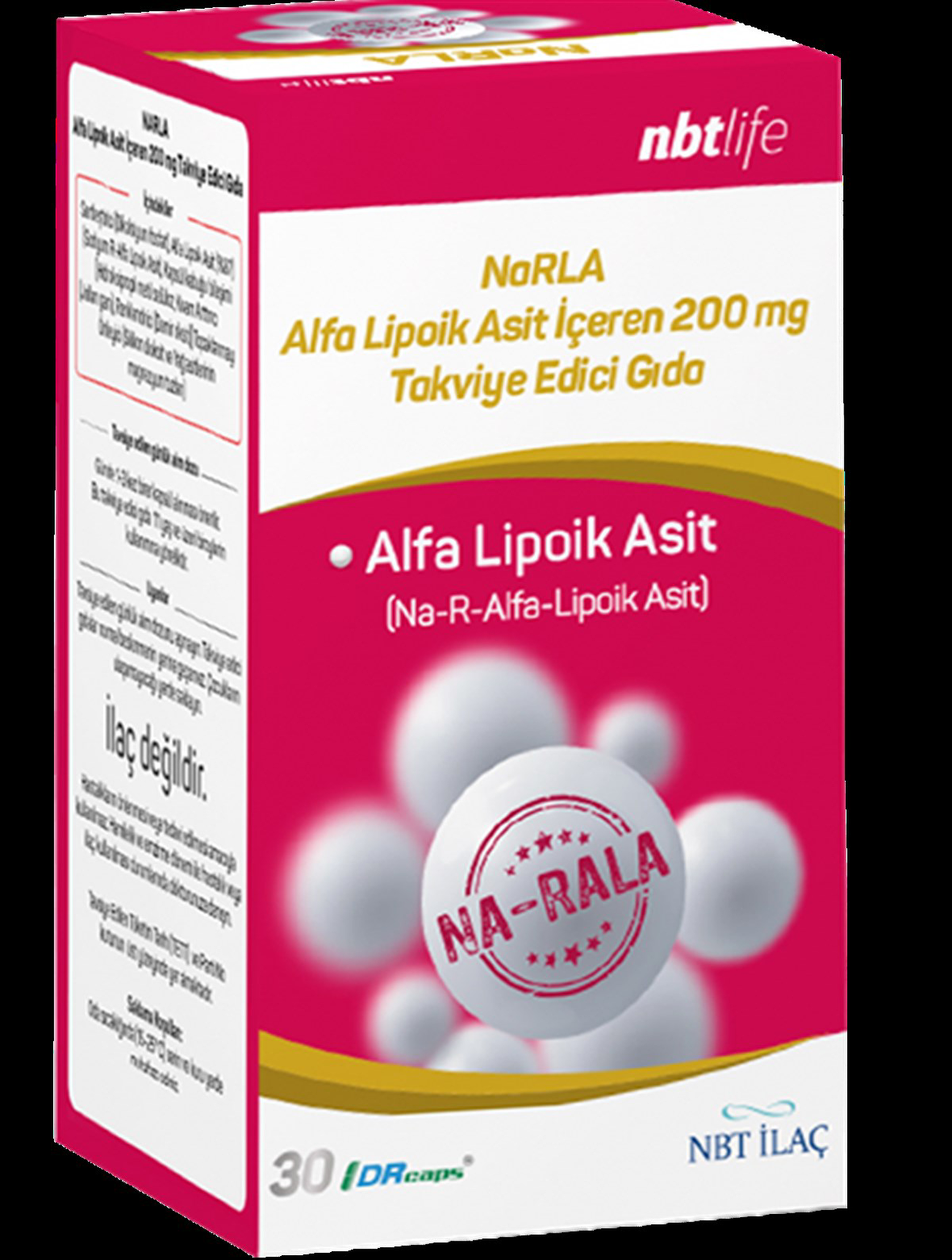 NBT Life NarRLA Alfa Lipoik Asit 30 Kapsül (Alpha Lipoic Acid)