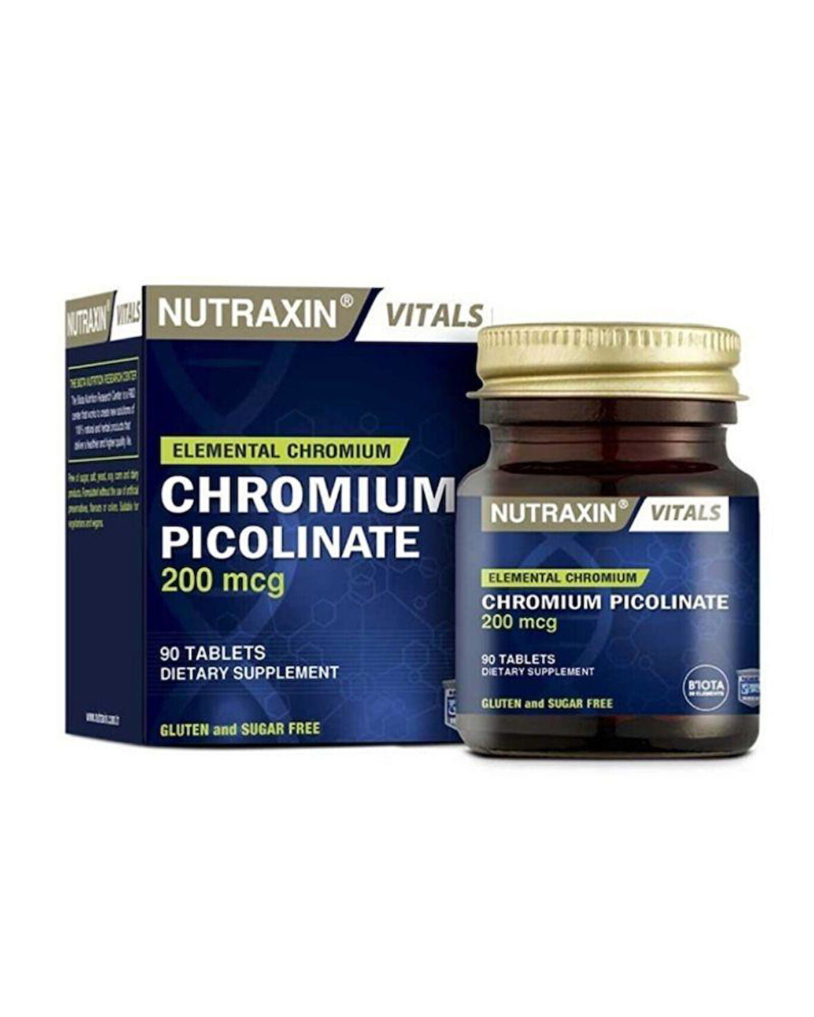 Chromium Picolinate Kapsül Krom İçeren Takviye Edici  Gıda 200 Mg 90 Kapsül