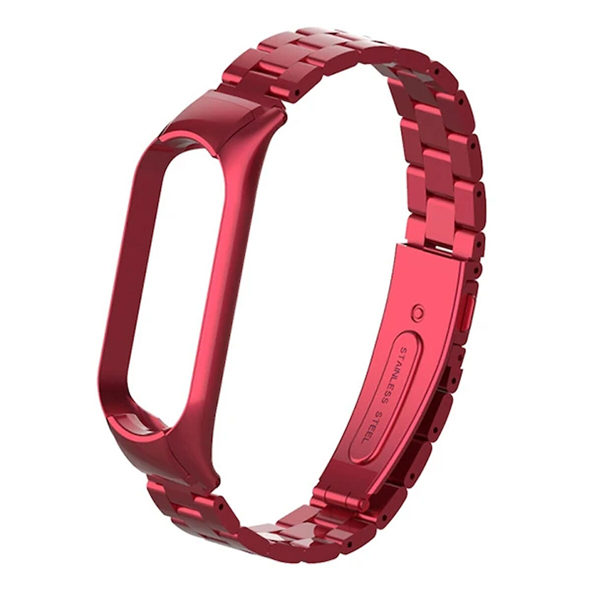 Xiaomi Uyumlu Mi Band 5 Stainless Steel 3 Bakla Çelik Kayış Kordon-(5775)