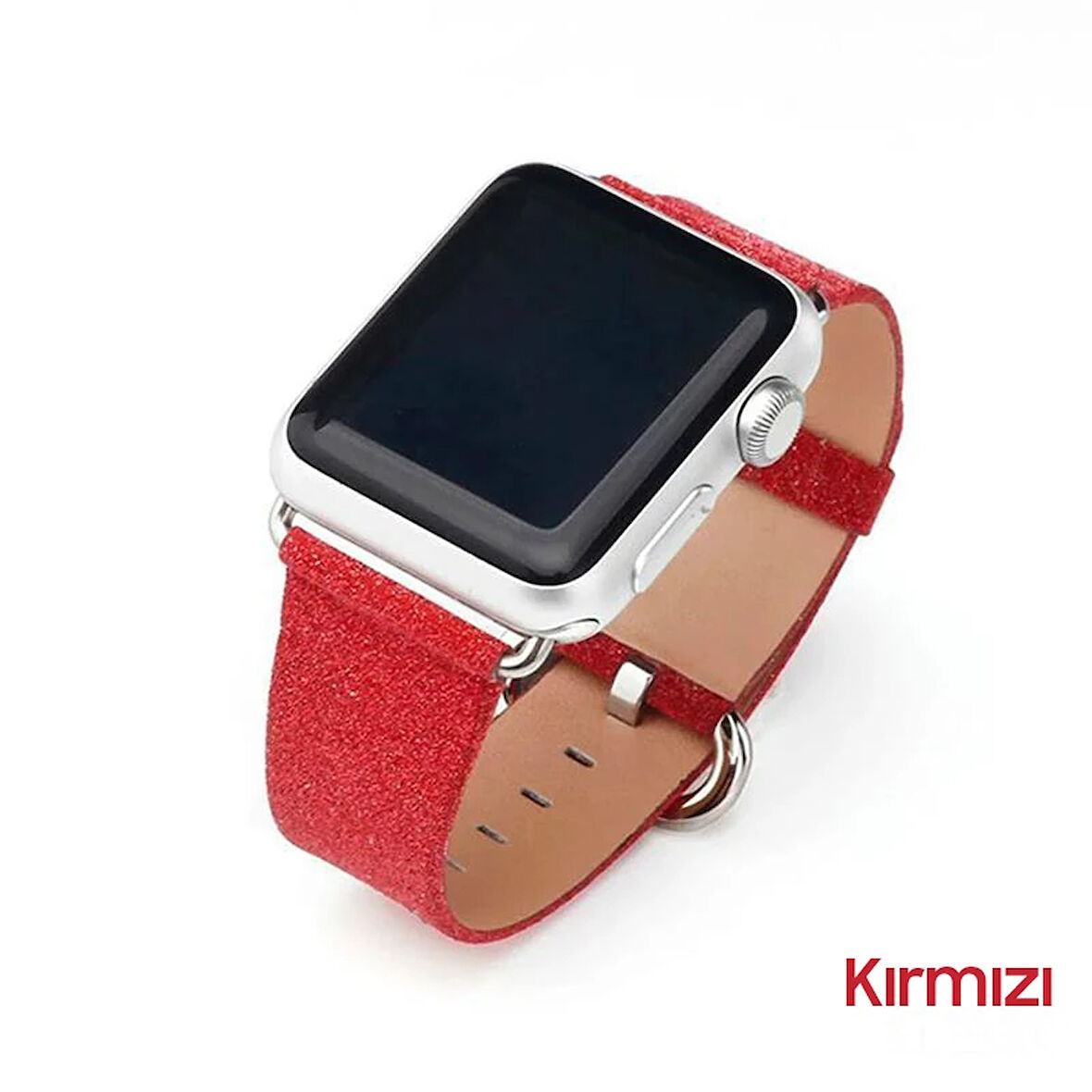 Ally Apple Watch 7-8 41mm 6-5-4 40mm Deri İnce Sim İşlemeli Kordon Kayış 3-2-1 
