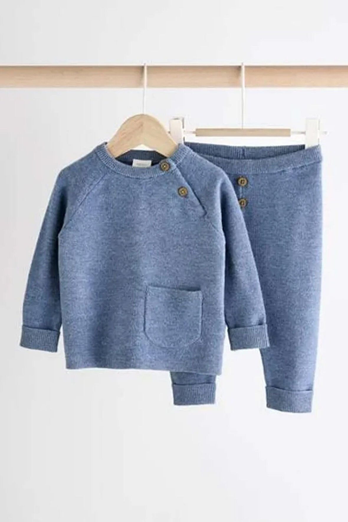 % 100 Pamuklu Koyu Mavi Triko Alt Üst Takım