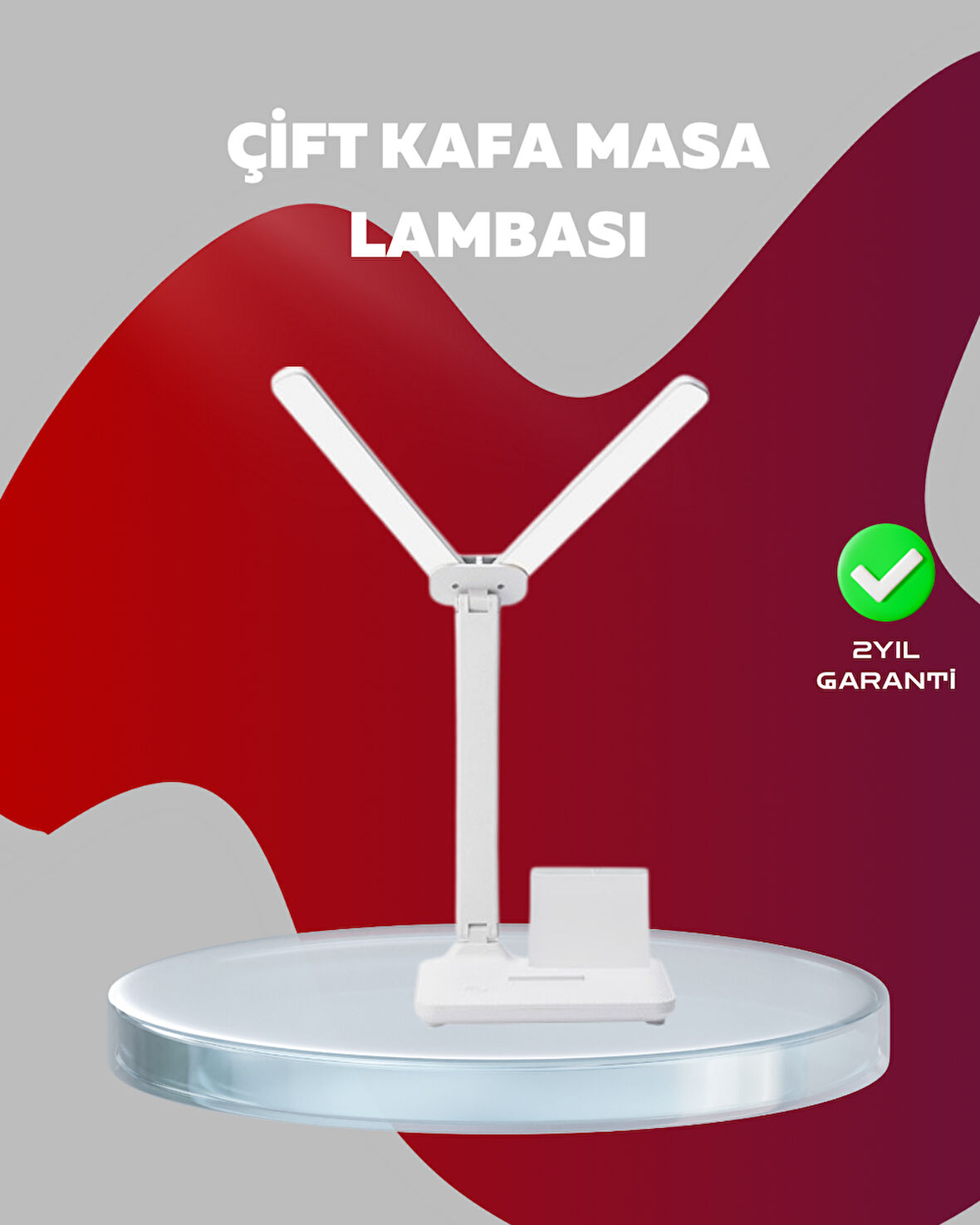 Kısılabilir LED Masa Lambası – Kalemlik Telefon Standı ve Okuma Işığı Bir 