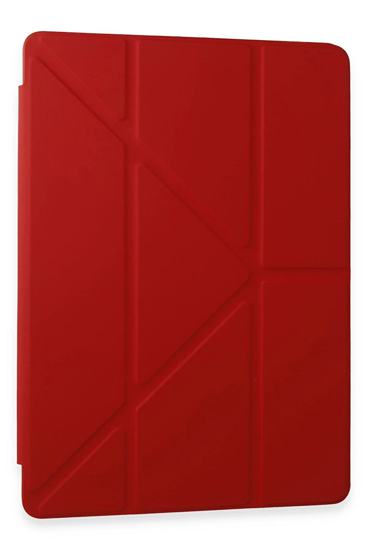 Samsung Galaxy Tab A9 Kılıf Kalemlikli Mars Tablet Kılıfı - Kırmızı-(5796)