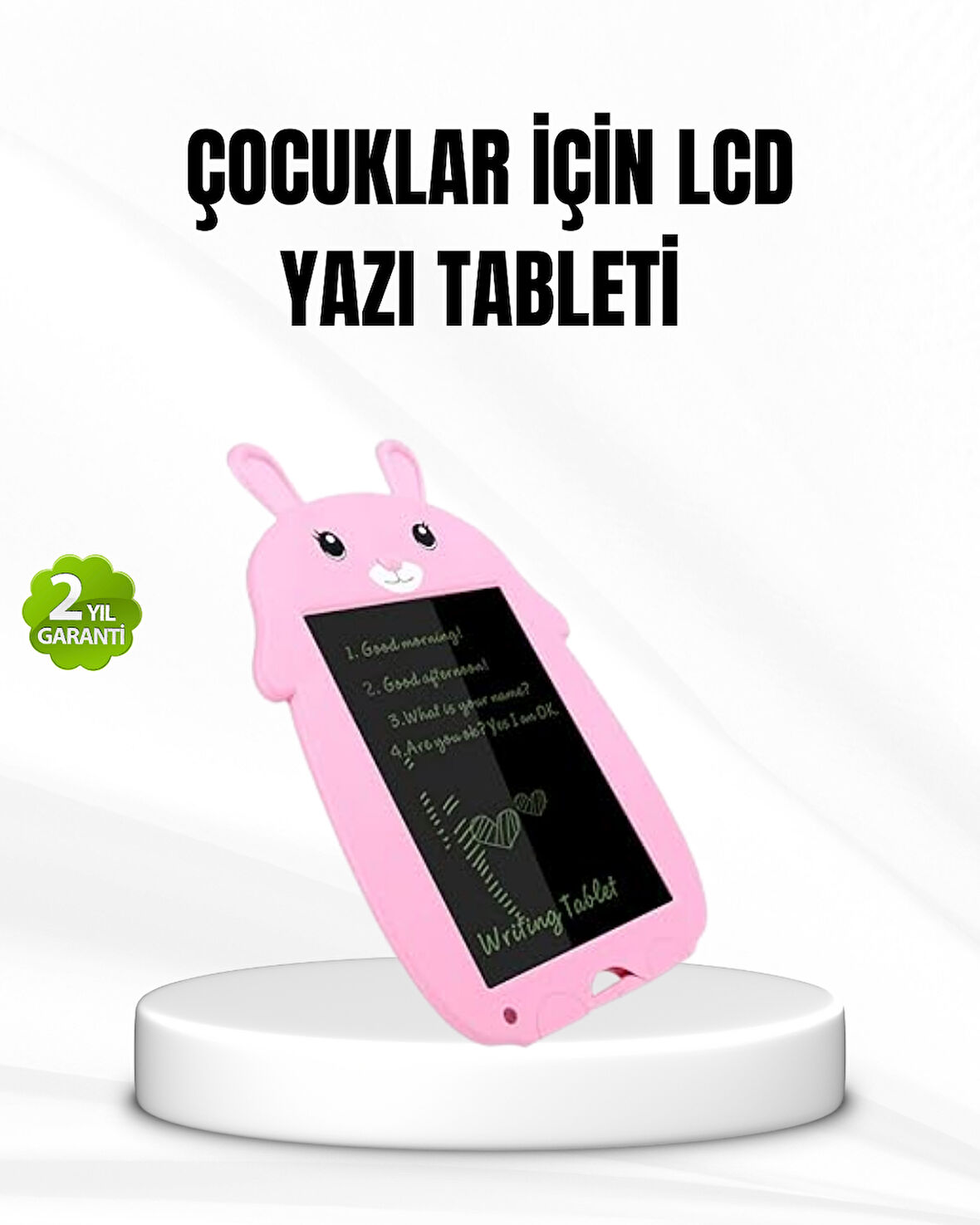 Esnek LCD Çizim Tableti Kağıtsız Yazı Tahtası Tek Tuş Silme Düğme Pilli