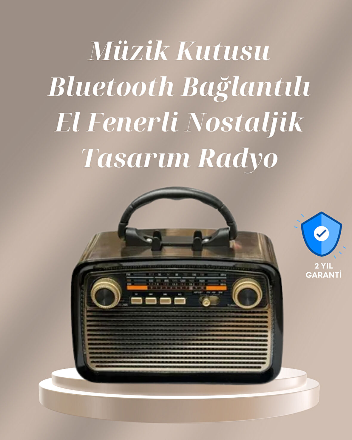 Bluetooth Bağlantılı Taşınabilir Hoparlör – FM/AM Radyo Özellikli Şarj Edi