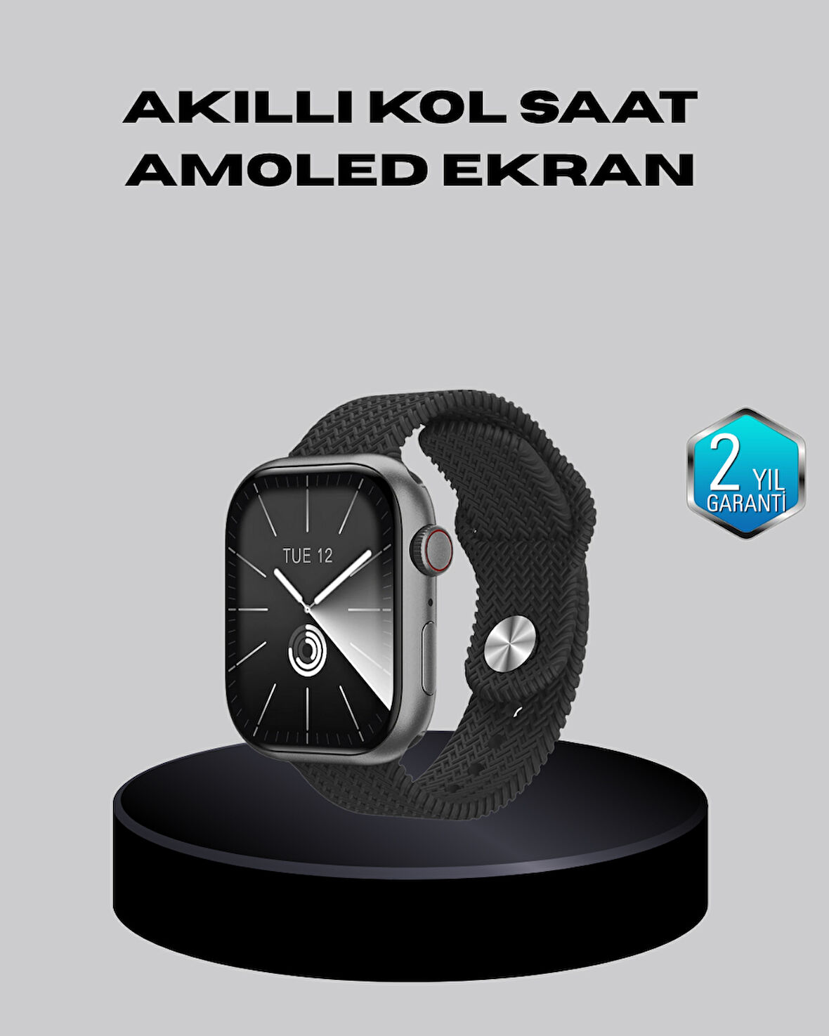 Kablosuz Şarjlı Akıllı Saat Bluetooth Arama Bildirim Destekli Uzun Pil Ömürlü