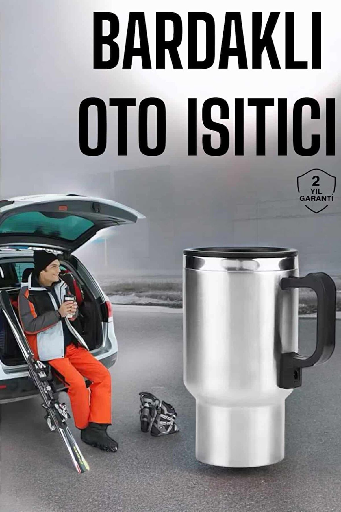 Kettle Kapaklı Araç İçi Termos Tüm Arabalara Uyumlu Çakmaklık Girişli Su Is?