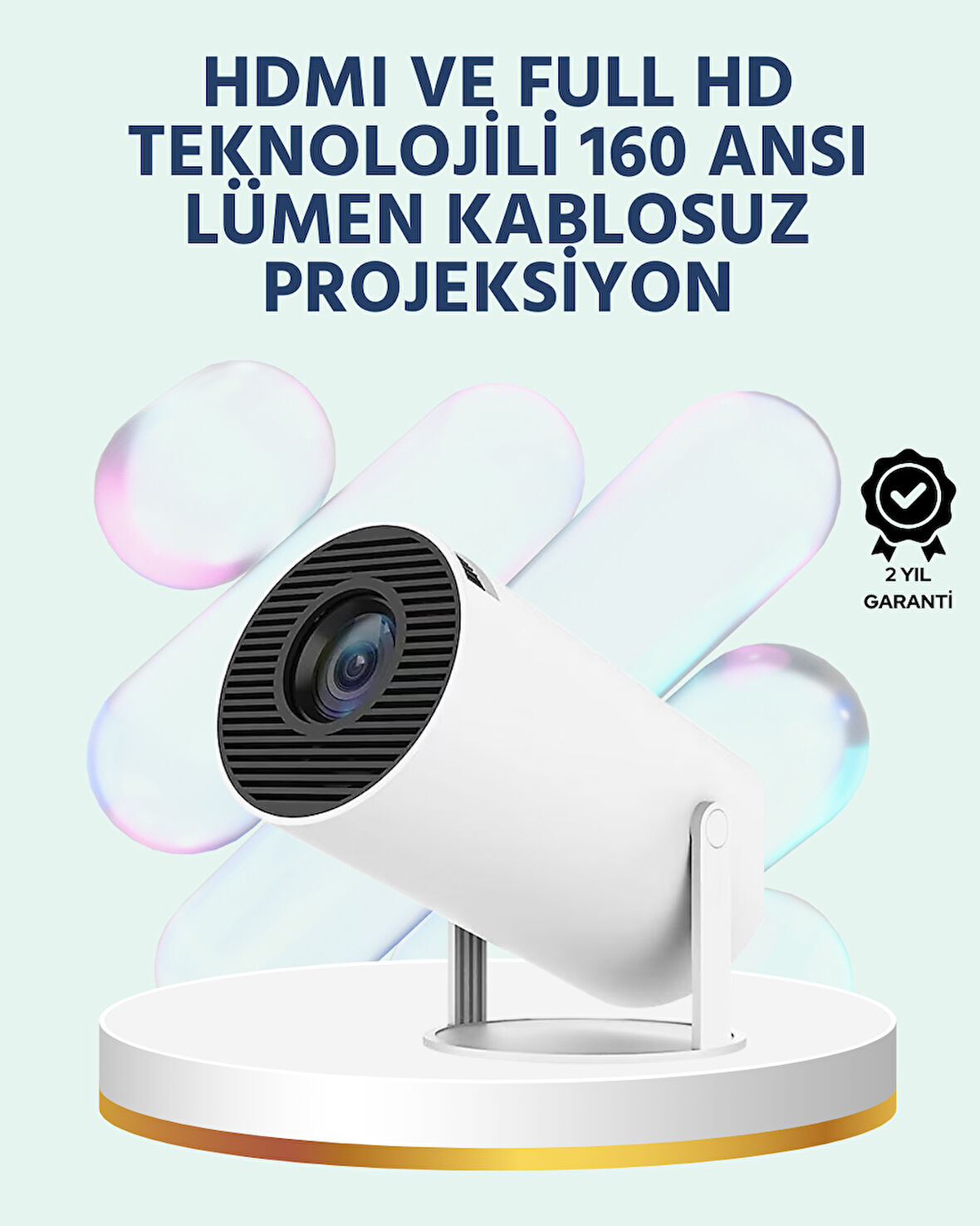 160 ANSI Lümen Parlaklığa Sahip Geniş Ekran Projeksiyon