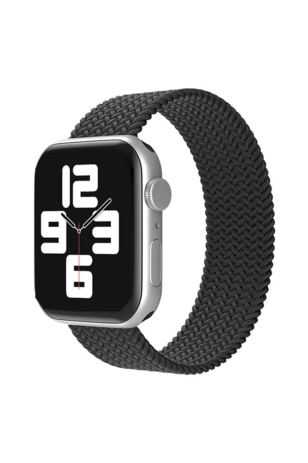 Apple Watch 38mm Ayarlı Solo Silikon Kordon - Siyah-(5796)