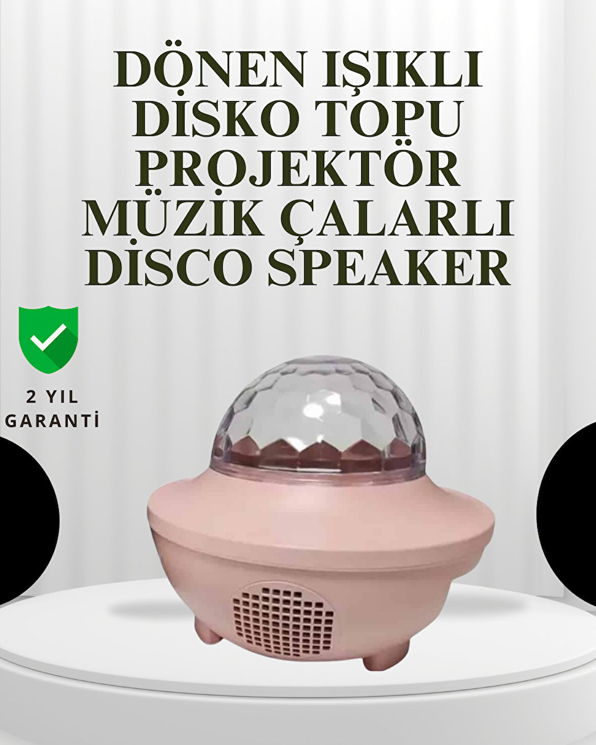 Sesle Etkileşimli Yıldız Projektörlü Gece Lambası – Bluetooth Hoparlörlü U