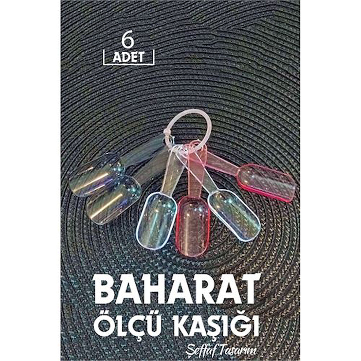 HSNET 6 lı Şeffaf Baharat Kaşığı Camino Design