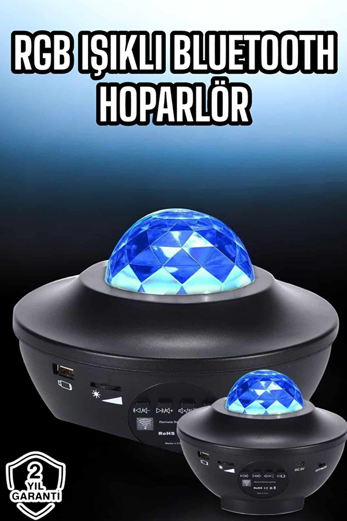 Projektör Yıldız Gece Lambası Disko Topu Bluetooth Bağlantılı Taşınabilir ?