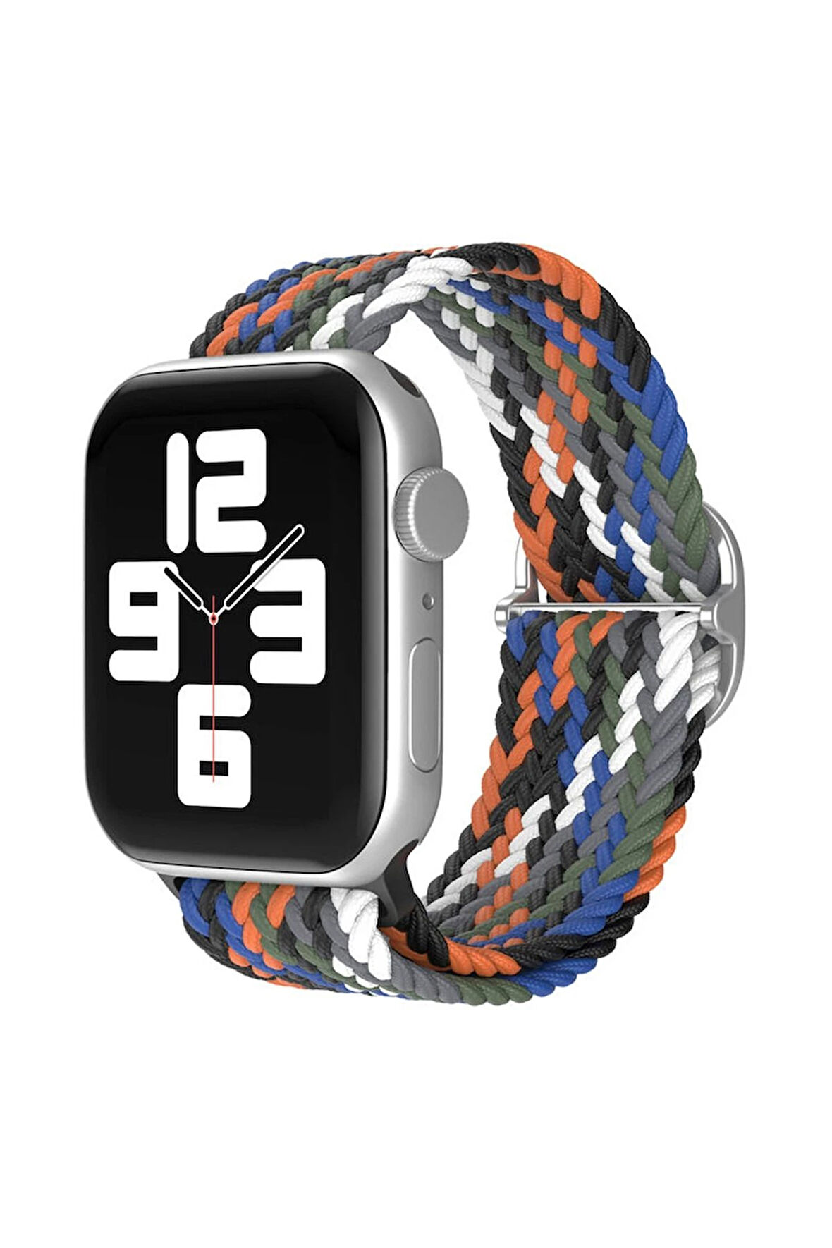 Apple Watch 38mm Star Kordon - Gri-Turuncu-(5796)