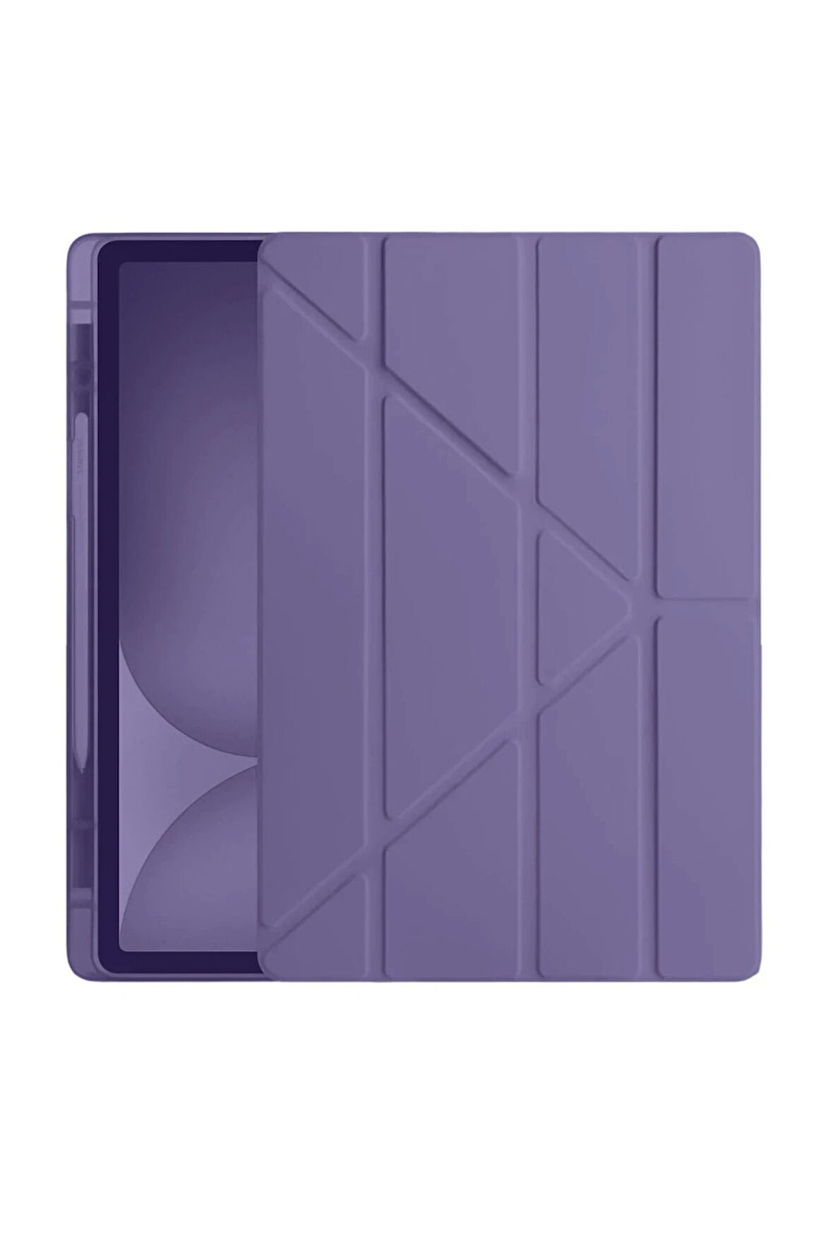 iPad Pro 11 (2024) Kılıf Kalemlikli Hugo Tablet Kılıfı - Mor-(5796)