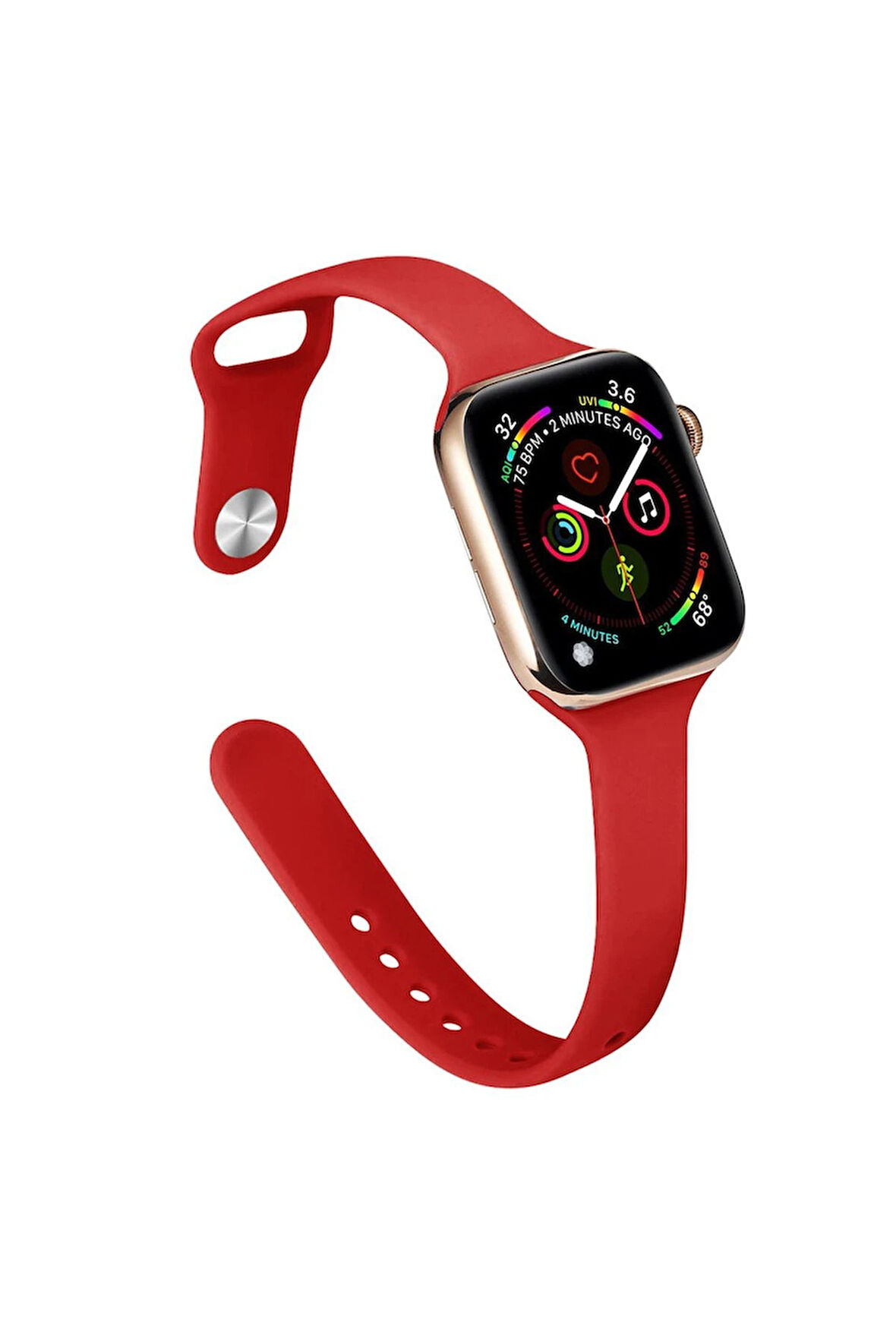 Apple Watch 42mm Klasik Kordon - Kırmızı-(5796)